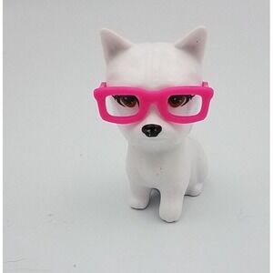 Barbie My Scene Puppy‎ Dog Toy Figure Pink Glasses Kids Pretend Play Pet Animal